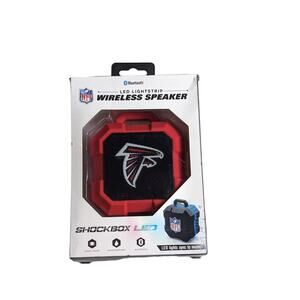 NFL Atlanta Falcons Shockbox LED Wireless Bluetooth Speaker, Red/Black